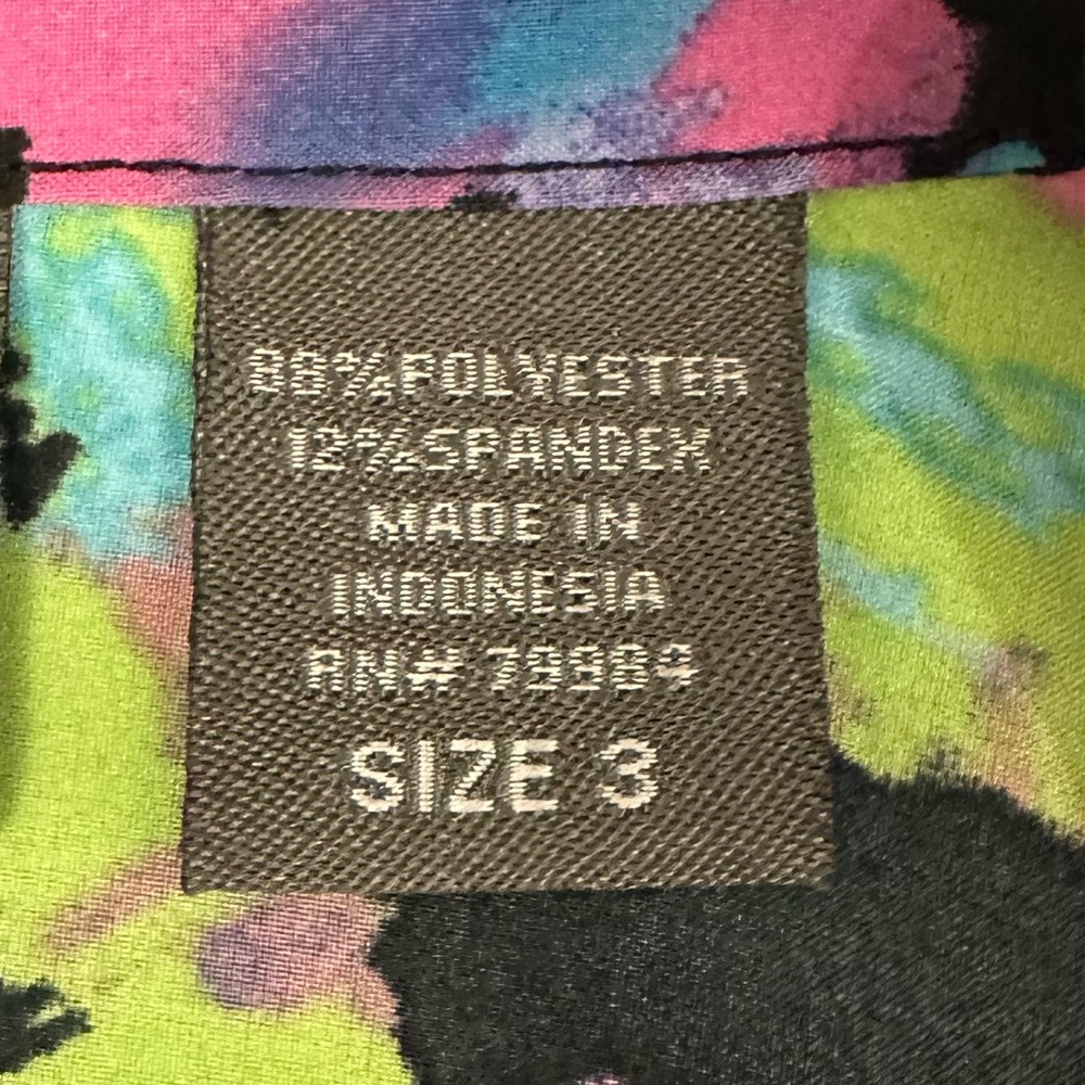 ADDITIONS BY CHICO'S Size 3 Vibrant Floral Full Zip Lightweight Pockets Jacket - Picture 8 of 9